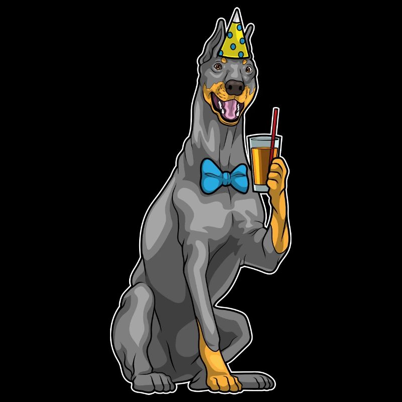 Dobermann Geburtstag Partyhut