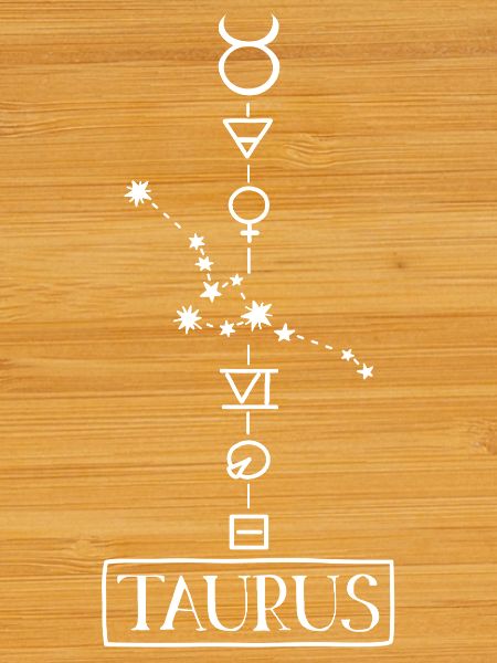Taurus - Taurus Zodiac - white