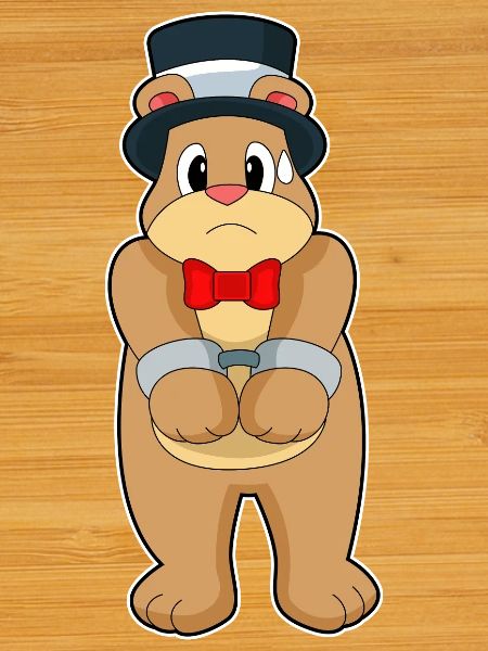 Bear Groom Handcuffs Wedding
