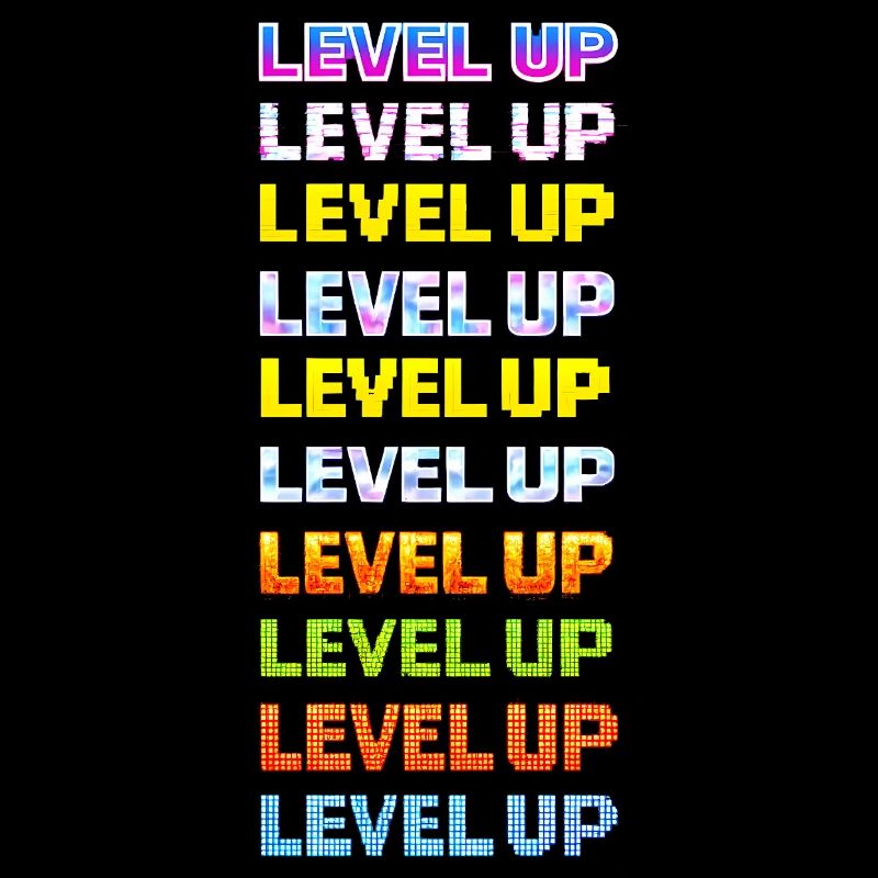 Typographie néon Level Up