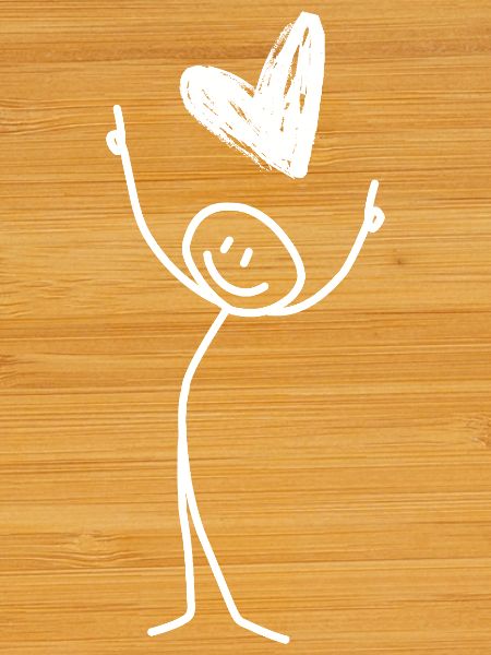 Stick figure "Love" (with heart)