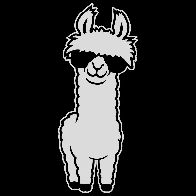 Cool Llama Alpaca Sunglasses Smiling Funny