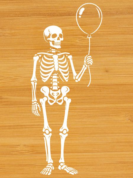 Skeleton with Balloon Whimsy