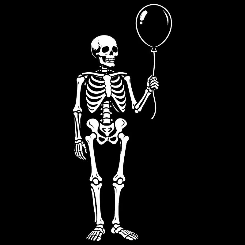 Skeleton with Balloon Whimsy