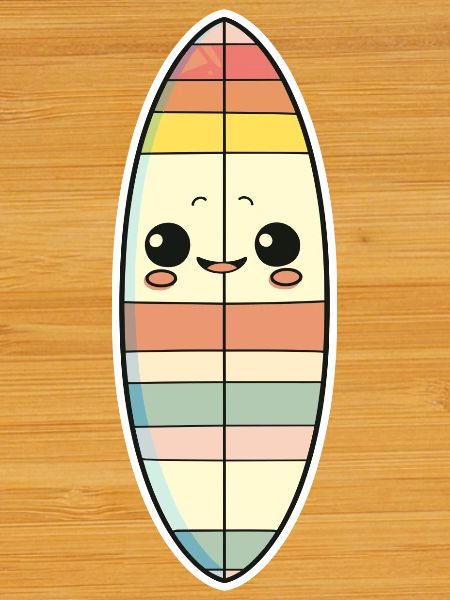 Surfboard Comic Style