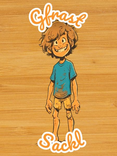 Cheerful mud boy in adventure