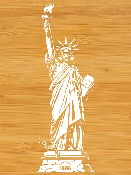 Liberty Silhouette: Torch & Tablet