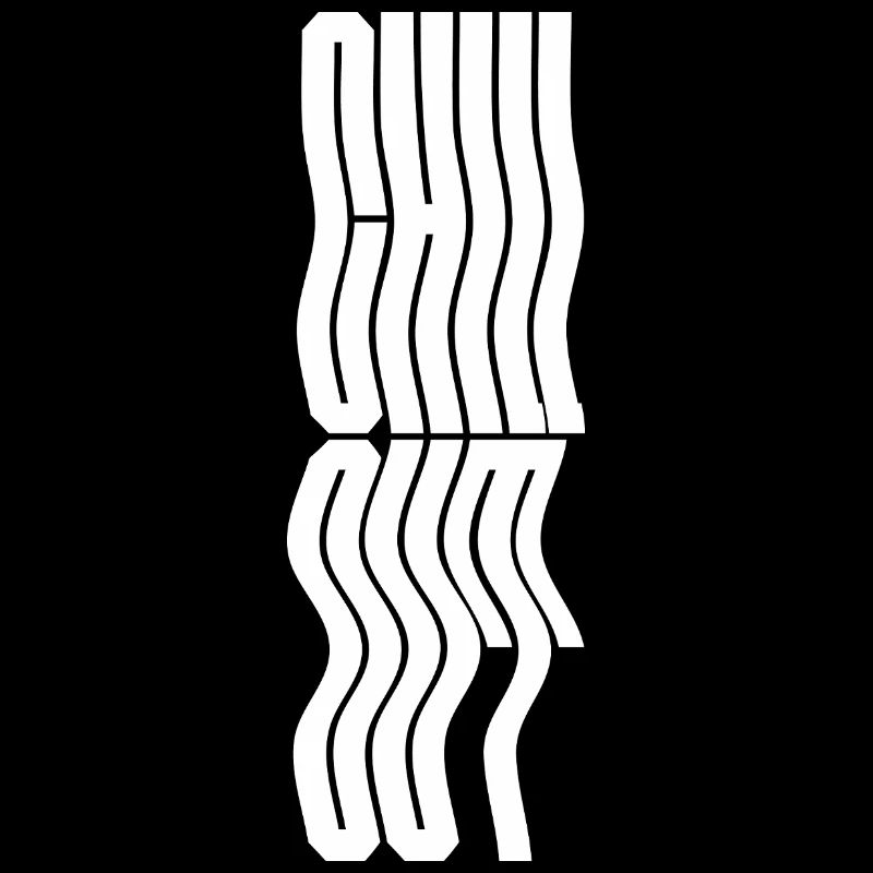 Conception du logo typographique ondulée Chill Out