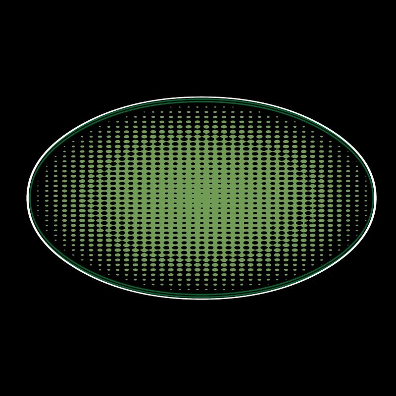 Oval green dots, with frame