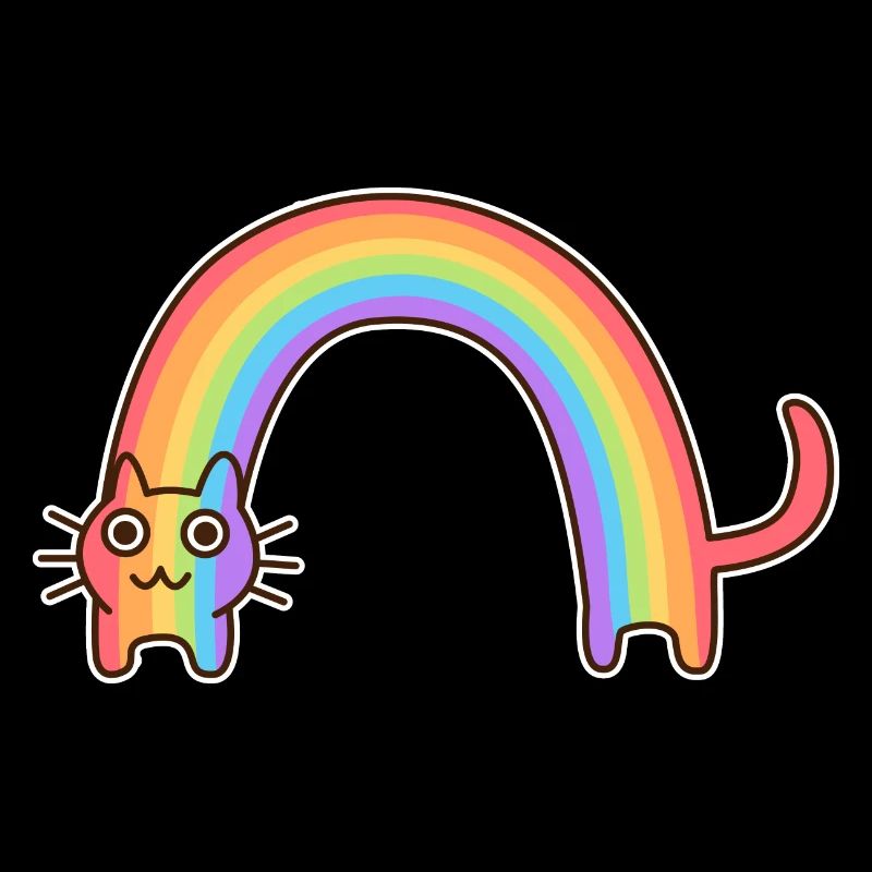 Regenbogenkatze. Buntes Design der Katze *
