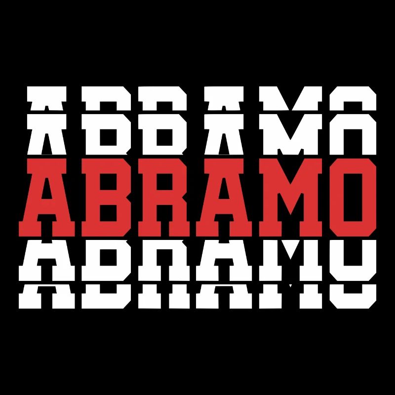 Abraham T-Shirt mit gestapeltem Text Geschenkidee