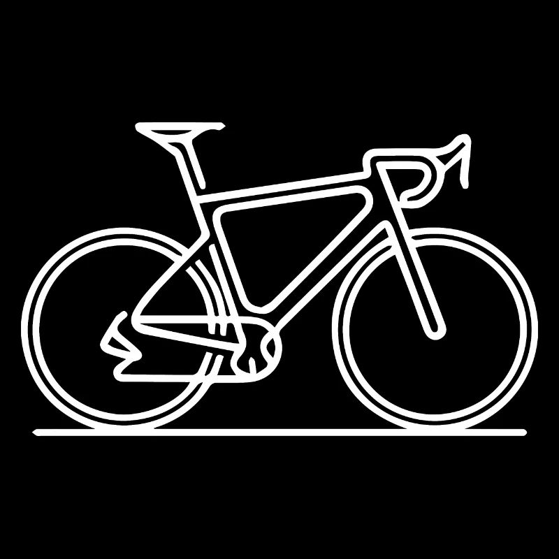 Minimalist Line Art Bicycle Design
