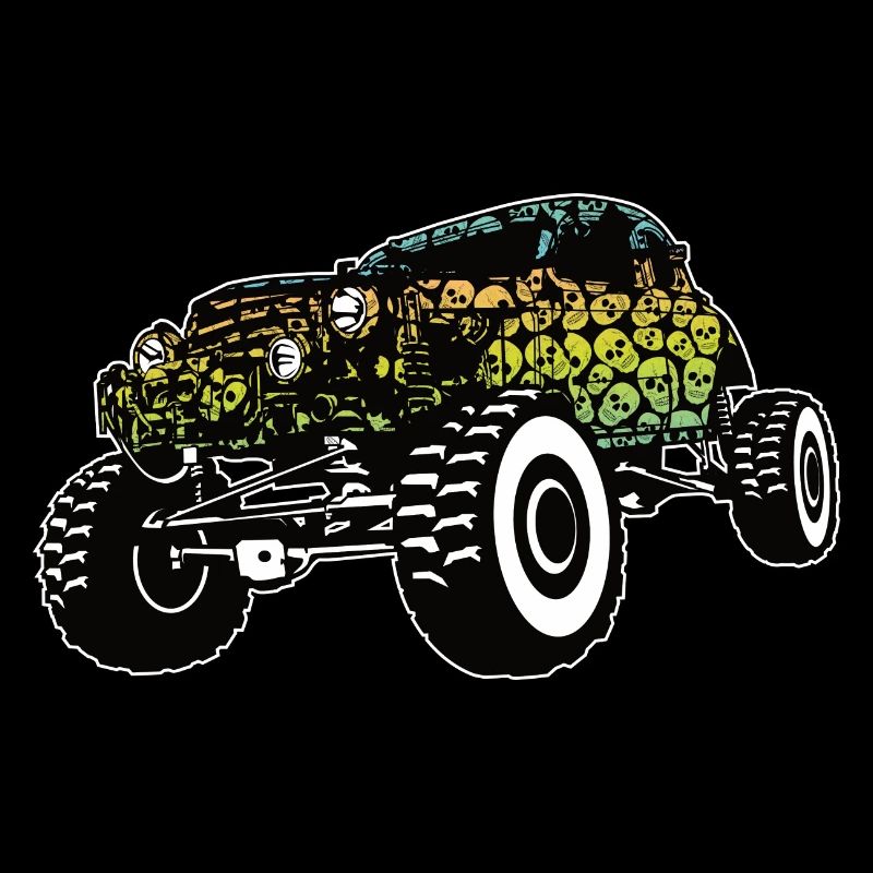 Monster Truck Skull Gradient