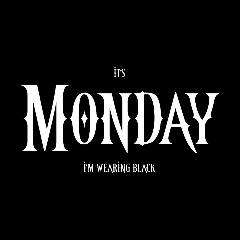 C’est lundi, je porte du noir