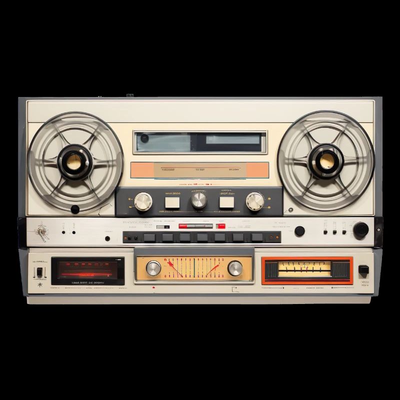 Retro Tape Recorder Vintage Design
