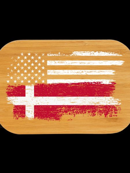 Grunge US Danish Flag Fusion
