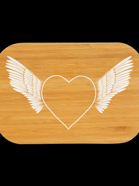 Heart with wings- white-