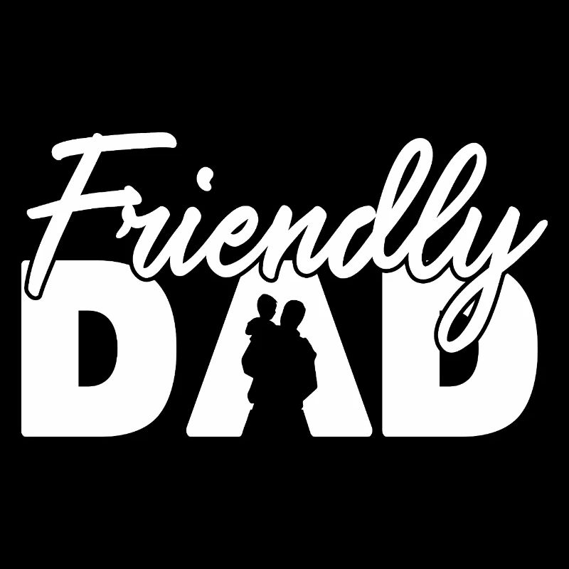 Silhouette de papa amicale Art de la paternité