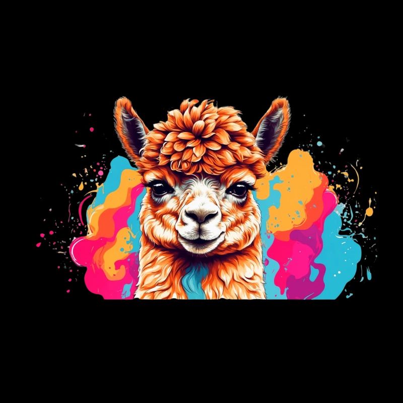 Explosion de couleur de lama