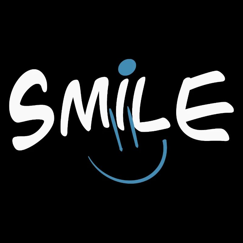 Fröhliches Smile mit Farbklecks