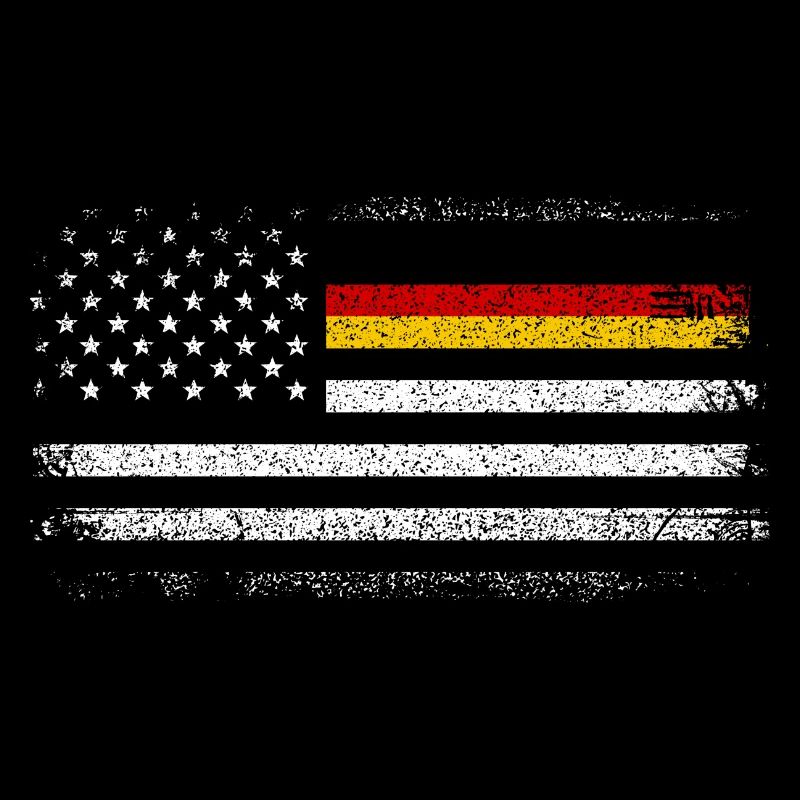 Distressed US German Flag Blend