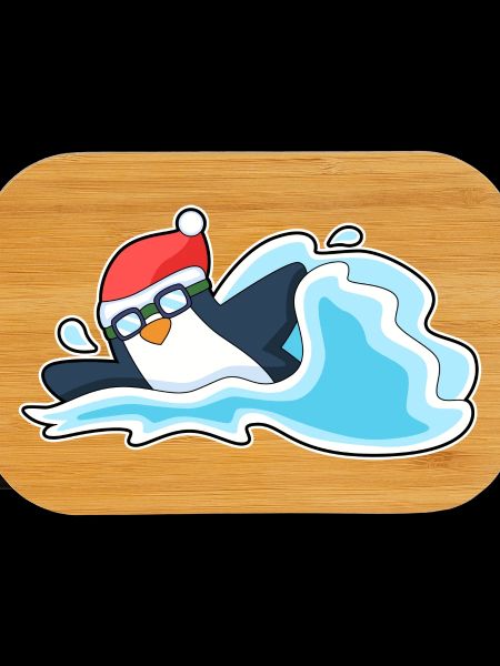 Pingouin Noël baignade
