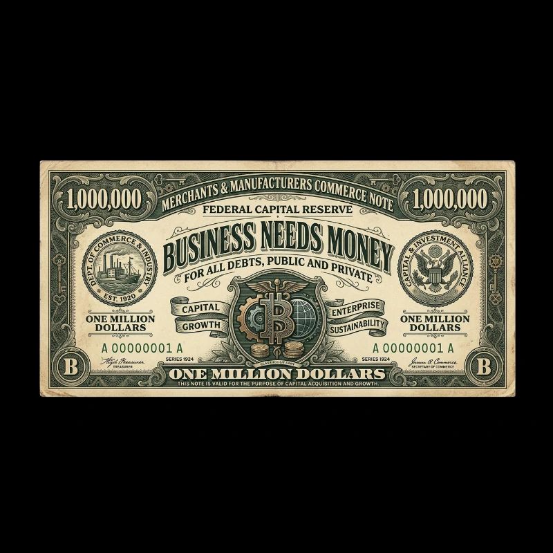 Affiche Monnaie d'Affaires Vintage