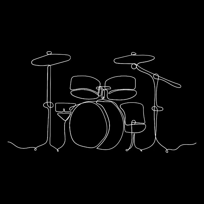 Drum Set/Drums Line Drawing
