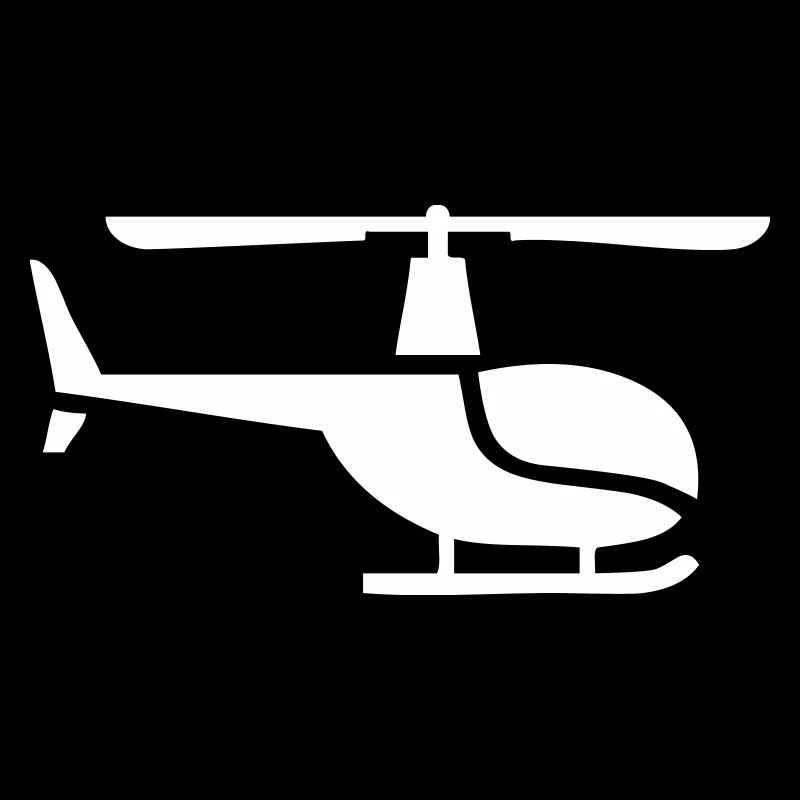 Hélicoptère sur le côté
