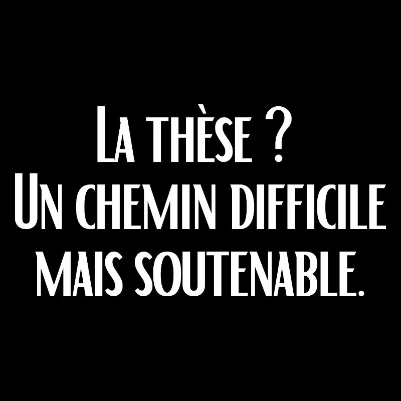 La thèse ?  Un chemin difficile mais soutenable.