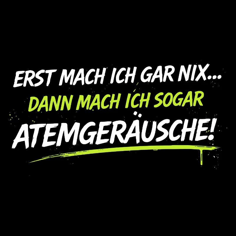 Atemgeräusche Neon-Spruch