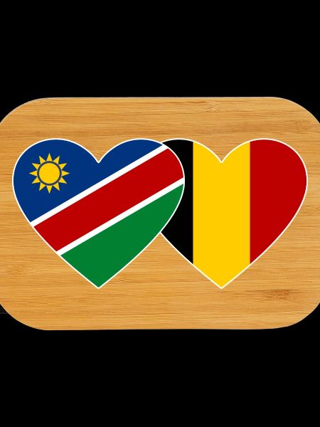 Namibia Belgium Flag Heart