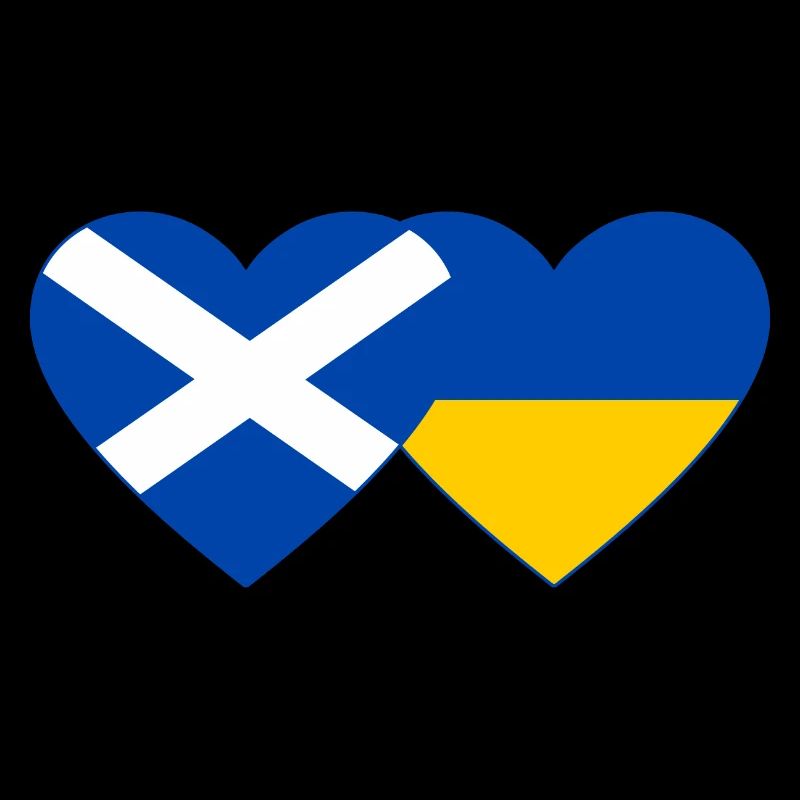 Ecosse Ukraine Drapeau Coeur