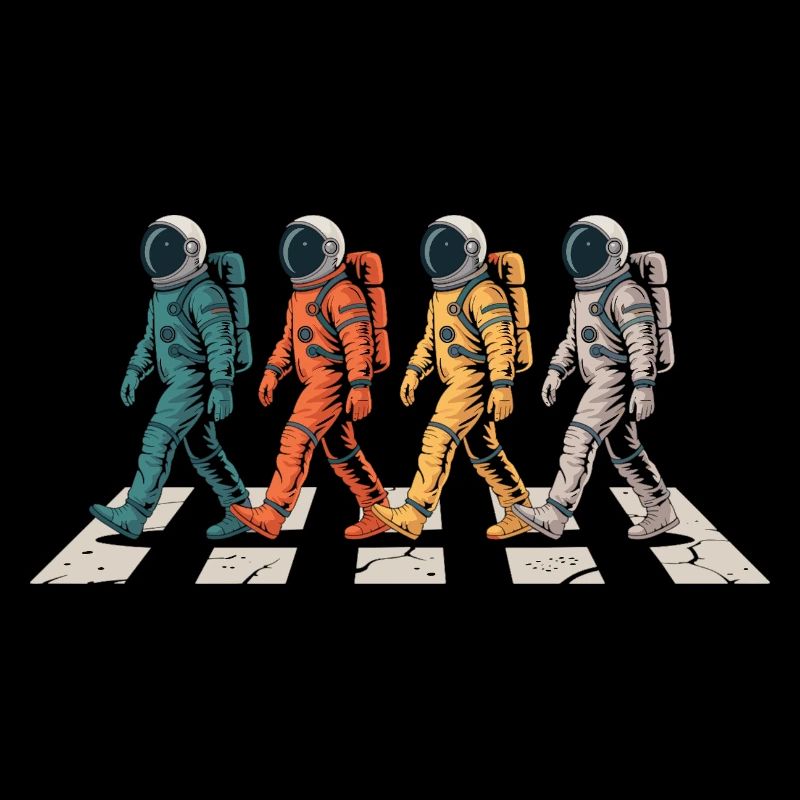 T-shirt de voyage spatial avec défilé des astronautes