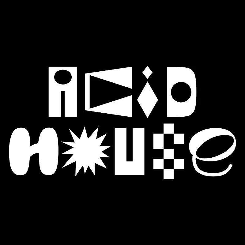 Conception du logo Acid House Fancy Typography