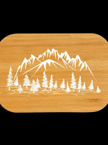 Berglandschaft mit Nadelbäumen