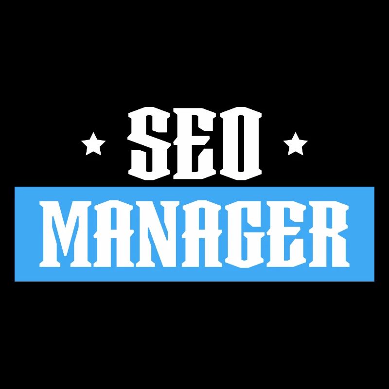SEO Manager tshirt bleu noir