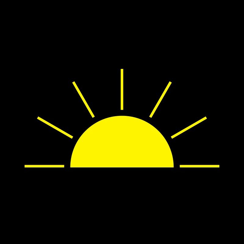 Sonnenaufgang oder Sonnenuntergang gelb