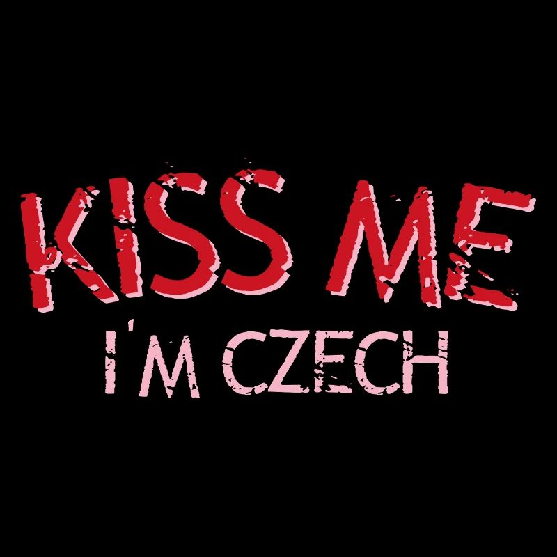 Küss mich Ich bin Tscheche Distressed