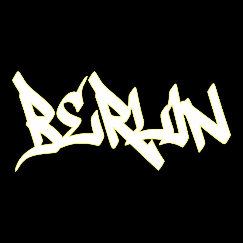 Lettrage marron graffiti de Berlin