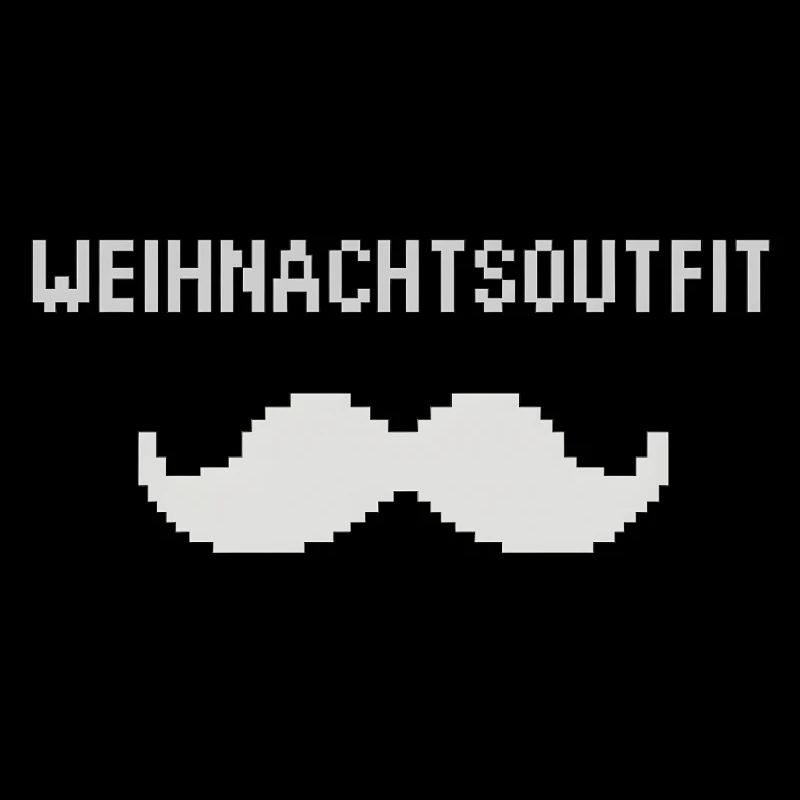 Pixel Weihnachtsoutfit Schnurrbart