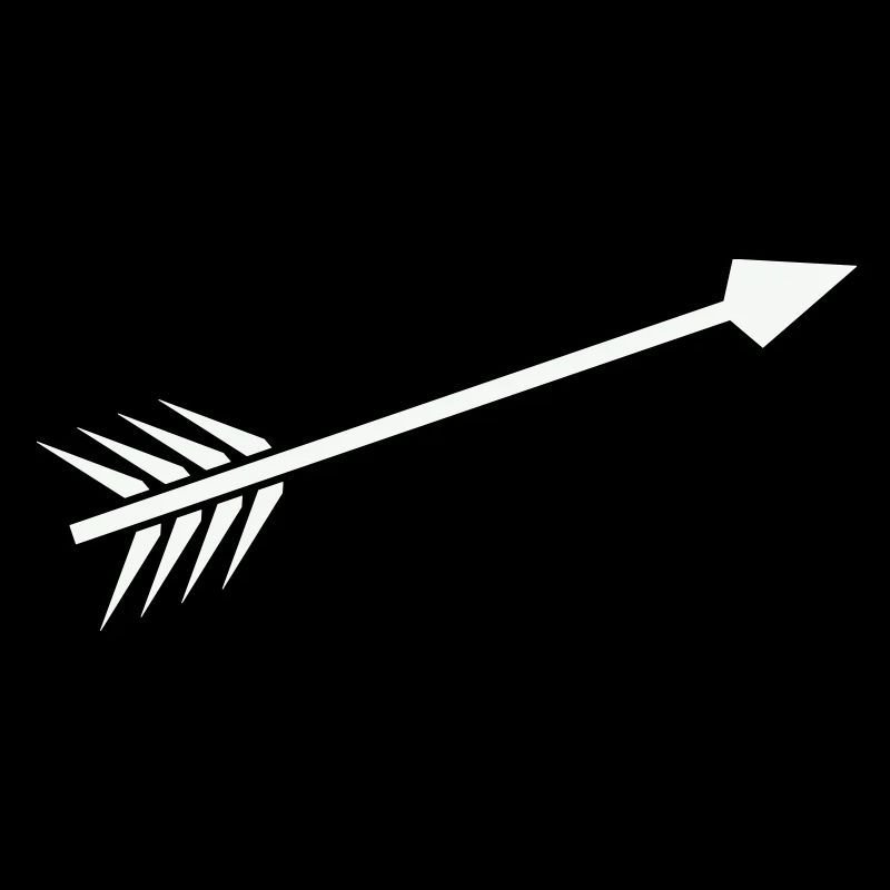 Flèche blanche avec plume