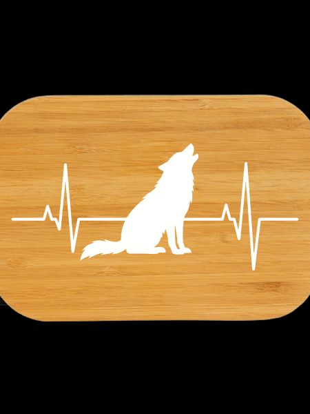 Herzschlag Wolf Silhouette
