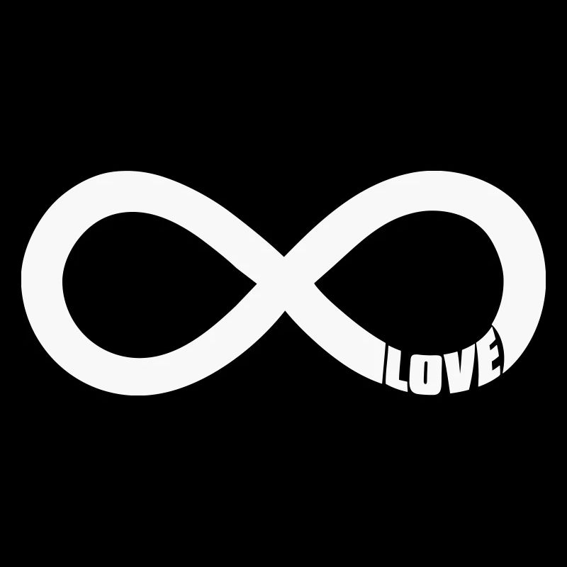 Infinity Love Symbol - White