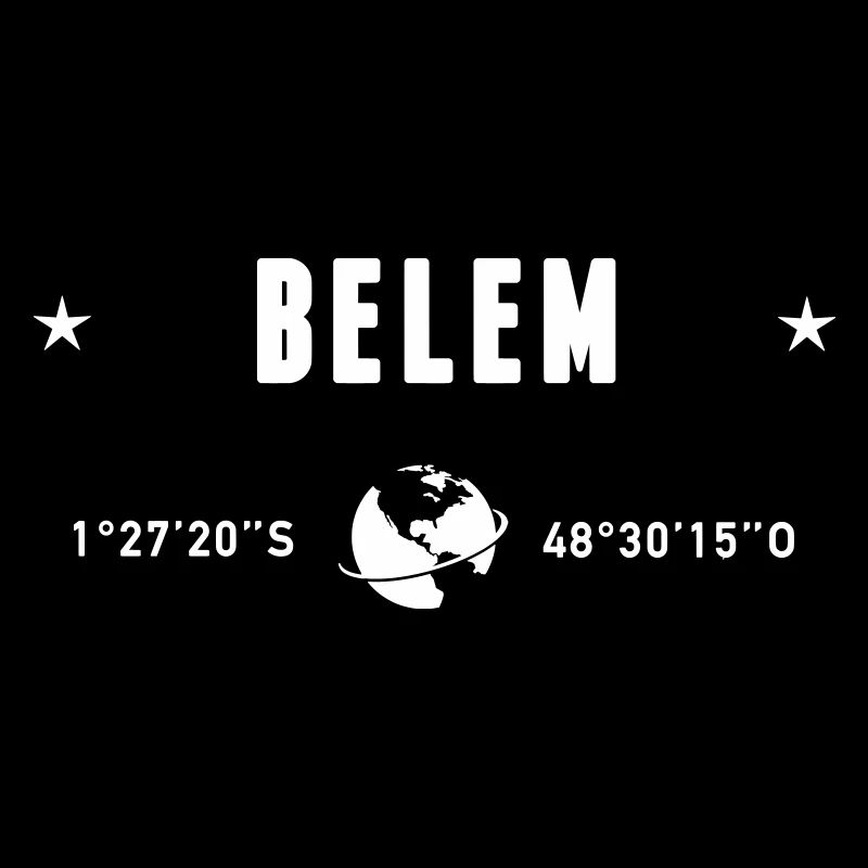 Belem Brazil Coordinates Gps Globe White