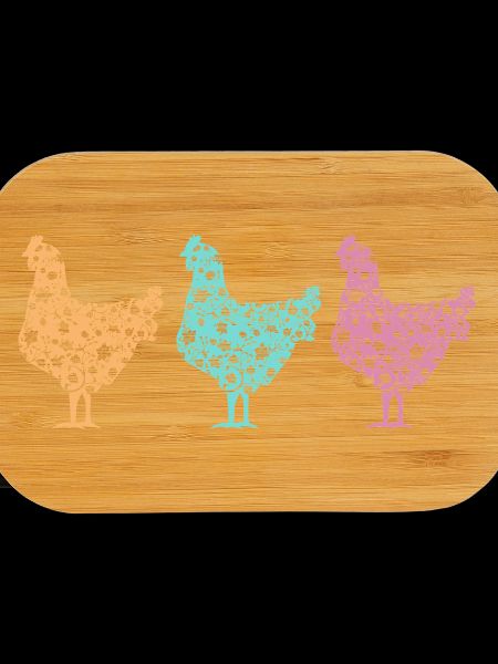 Motif Silhouettes Poulets Pastel