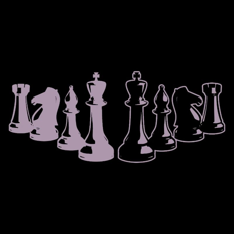 Minimalist Chess Silhouette Chessboard
