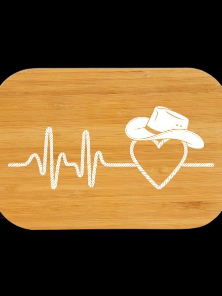 Heartbeat with Hat Silhouette