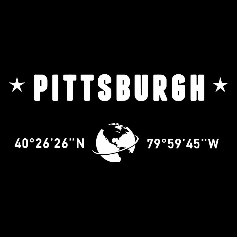 Coordonnées GPS de Pittsburgh, Pennsylvanie : Blanc