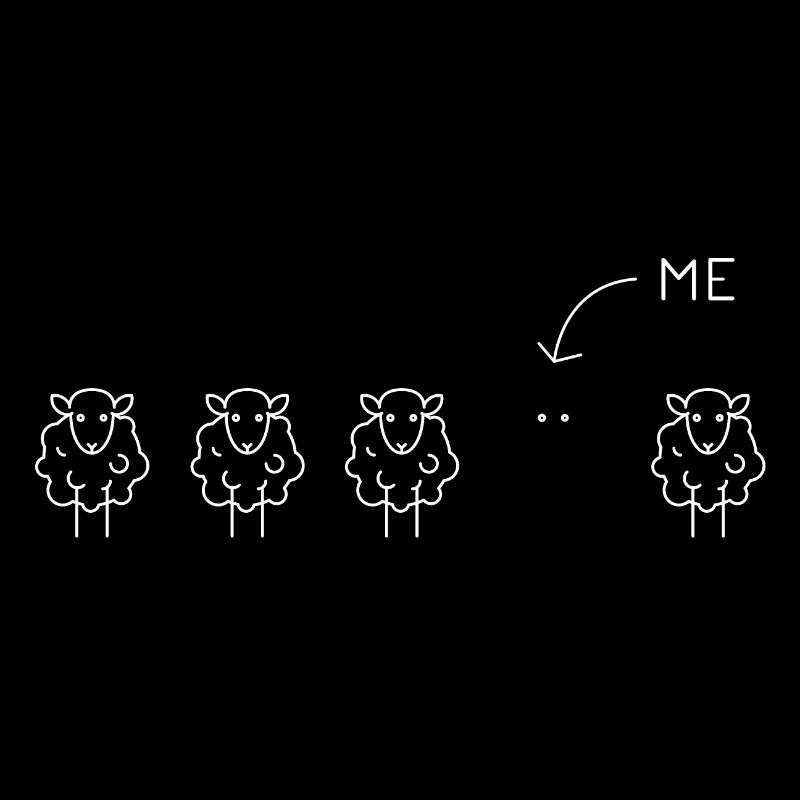 Déclaration drôle d’illustration de Black Sheep